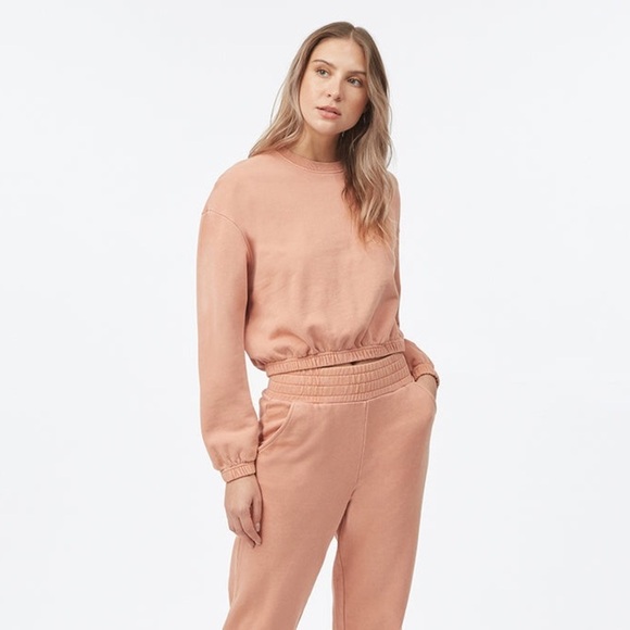 NWT Tentree Organic Cotton French Terry Elastic Hem Crew Sweatshirt - Picture 2 of 9